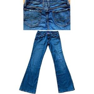 American Republic Embroidered Distressed Flare